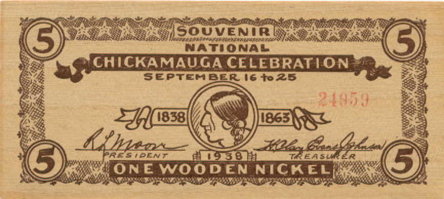 1938 Chickamauga Celebration tan, Indian